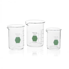 Vaso de Precipitado,Regular, Forma Baja Decorado En Verde Graduado 400 Ml