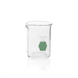 Vaso de Precipitado,Regular, Forma Baja Decorado En Verde Graduado 100 Ml