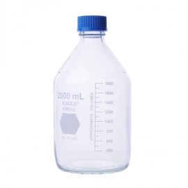 Frasco De 500 Ml Para Laboratorio Gl 45 C/ Tapa  (Azul) Y Anillo De Polipropileno